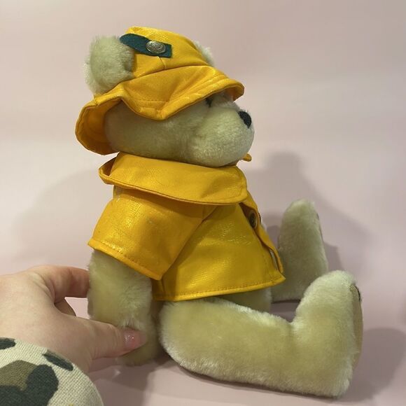 Original Brass Button Bear Harper Stuffed Teddy In Yellow Rain Coat With Tag - Picture 3 of 13